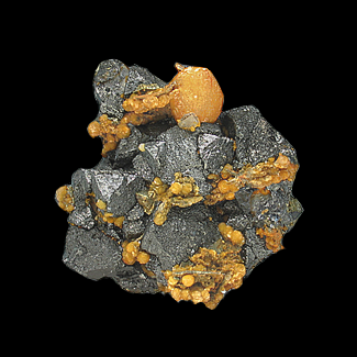 Calcite on Sphalerite with Chalcopyrite, Herja, Romainia
