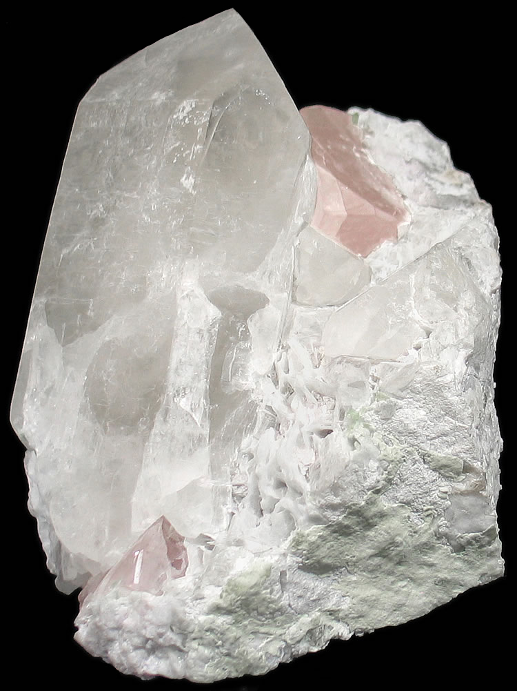 Morganite and Quartz on Feldspar, Mawi Pegmatite, Du Ab District, Nuristan Province, Afghanistan