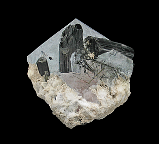 Aquamarine-Morganite with Tourmaline & Albite,, Mawi Pegmatite, Du Ab District, Nuristan Province, Afghanistan