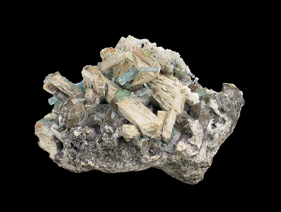 Aquamarine, Microcline, Smoky Quartz, Fluorite & Opal-AN, Erongo Mountains, Karibib Constituency, Erongo Region, Namibia