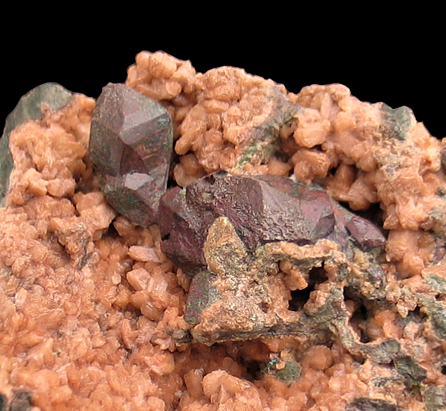 Copper and Adularia, Northwestern Mine, Central, Keweenaw County, MI