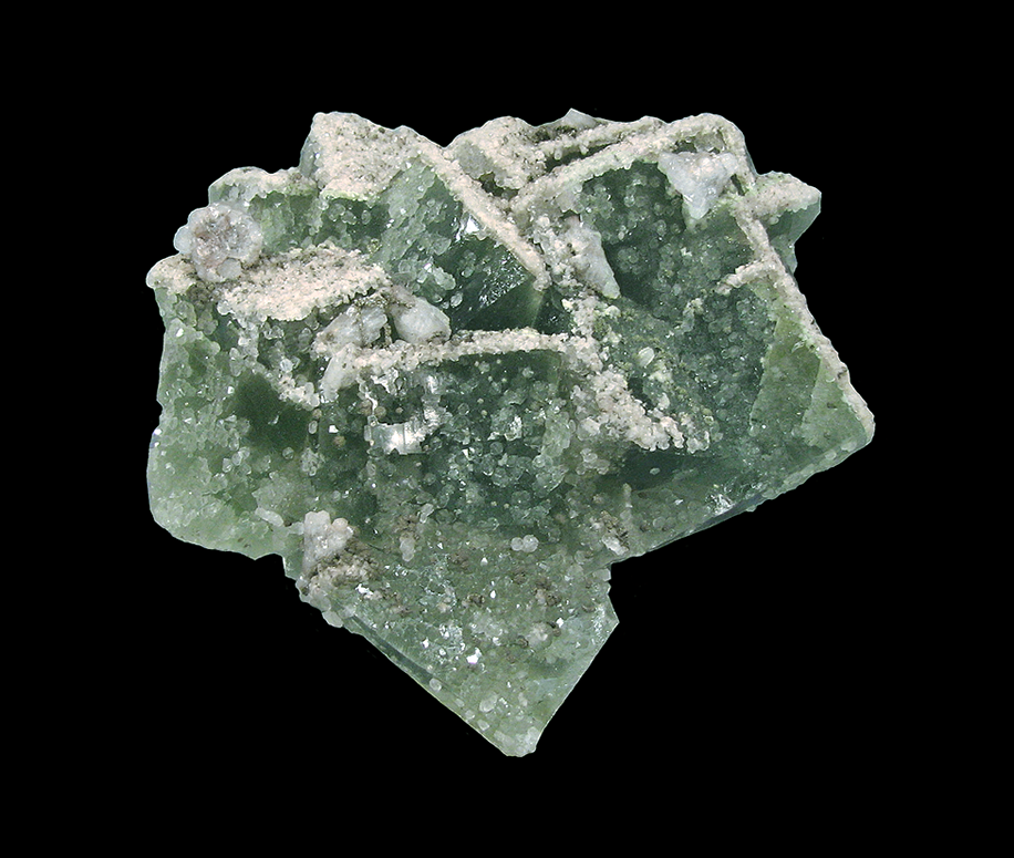 Fluorite with Calcite, Quartz and Pyrite, El Hamman Mine, Meknès Prefecture, Morocco