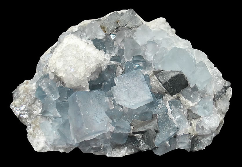 Fluorite with Quartz and Galena, Blanchard Mine, New Mexico