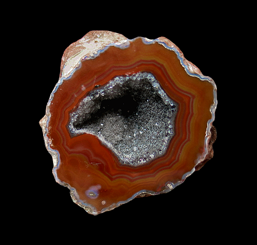 Agate & Quartz geode, Valle Escondido, San Rafael Department, Mendoza, Argentina