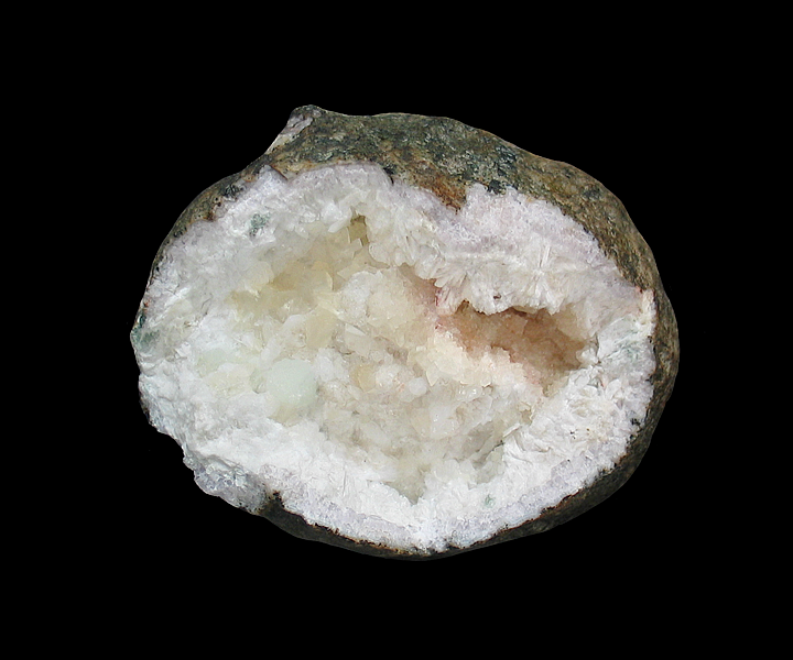 Calcite, Datolite, Prehnite & Laumontite geode, Tiso, Funes, South Tirol, Trentino-Alto Adige, Italy