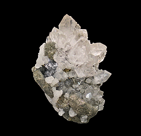 Quartz with Pyrite on Galena, Trepca Stan Terg Mine, Trepca Complex, Trepca Valley, Kosovska Mitrovica, Kosovo