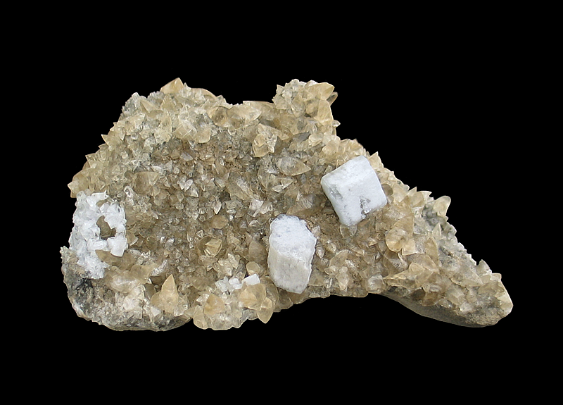 Celestite on Calcite, Sylvania Minerals Quarry, South Rockwood, Monroe County, Michigan