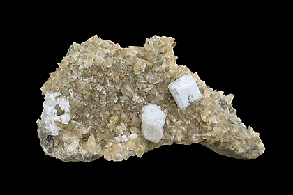 Celestite on Calcite, Sylvania Minerals Quarry, South Rockwood, Monroe County, Michigan