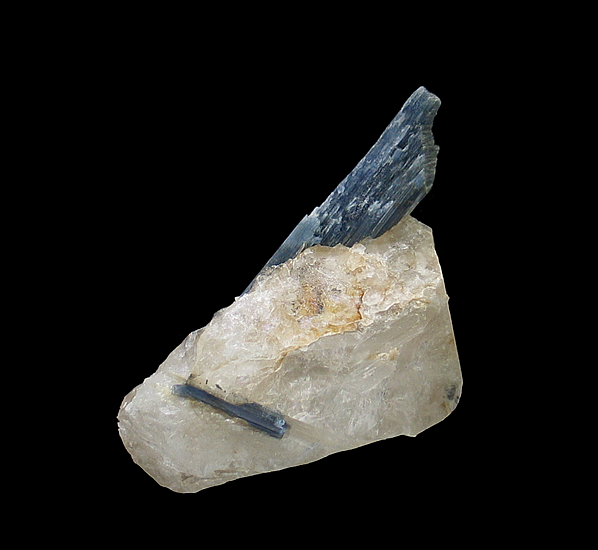 Kyanite on Quartz, Barra do Salinas, Coronel Murta, Minas Gerais, Brazil