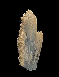 Siderite on Calcite on Quartz, San Antonio Mine, East Camp, Santa Eulalia District, Aquiles Serdán, Chihuahua, Mexico