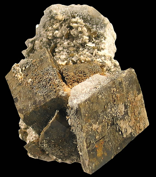 Siderite, Calcite and Pectolite, Poudrette Quarry, Mont Saint-Hilaire, Québec, Canada
