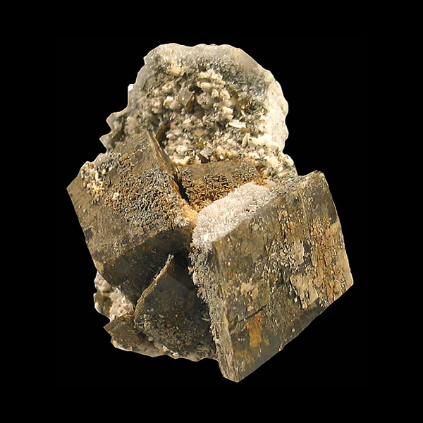 Siderite, Calcite and Pectolite, Poudrette Quarry, Mont Saint-Hilaire, Québec, Canada