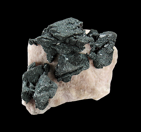 Hematite pseudomorph after Siderite on Microcline, Lake George, Park County, Colorado