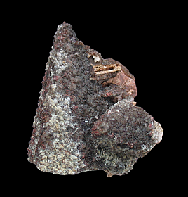 Quartz & Hematite pseudomorph after Calcite, Wölsendorf Fluorite Mining District, Upper Palatinate, Bavaria, Germany