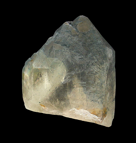 Citrine with Indicolite inclusions, João Velho Mine, Jenipapo District, Itinga, Minas Gerais, Brazil