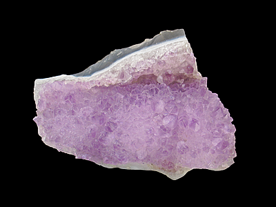 Amethyst on Chalcedony, Amethyst Mountain, Yellowstone National Park, Park County, WY