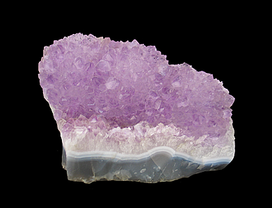 Amethyst on Chalcedony, Amethyst Mountain, Yellowstone National Park, Park County, WY