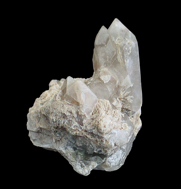 Quartz on Cleavelandite, Sempe Mine, Hiriart Mountain, Pala, Pala Mining District, San Diego County, CA