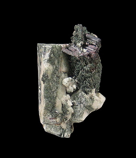 Titanite with Chlorite & Rutile on Albite variety Pericline, Tormiq Valley, Haramosh Mts., Roundu District, Gilgit-Baltistan, Pakistan