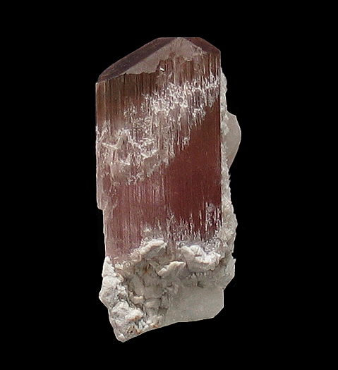 Elbaite Tourmaline with Stilbite, Himalaya Mine, Gem Hill, Mesa Grande District, San Diego County, CA