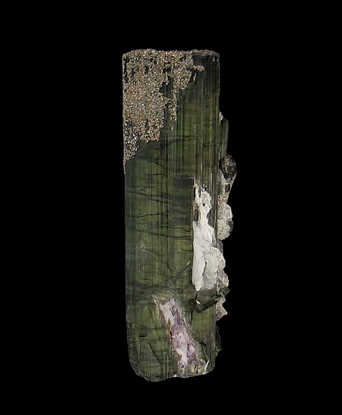 Elbaite Tourmaline with Pyrite & Cleavelandite, Pederneira mine, São José da Safira, Minas Gerais, Brazil