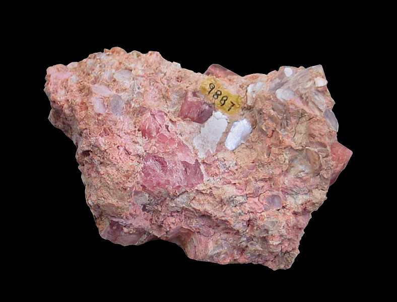 Rubellite in Montmorillonite with Lepidolite, Stewart Mine, Pala Mining District, San Diego County, CA