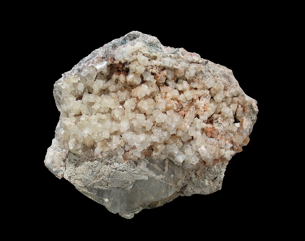 Chabazite on Calcite, Juchem Quarry, Niederworresbach, Herrstein, Birkenfeld, Rhineland-Palatinate, Germany